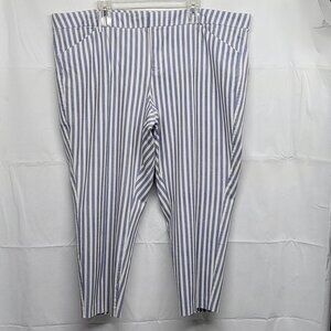Old Navy Pixie Pants Womens 24 Plus Striped Crop Secret Slim Pocket